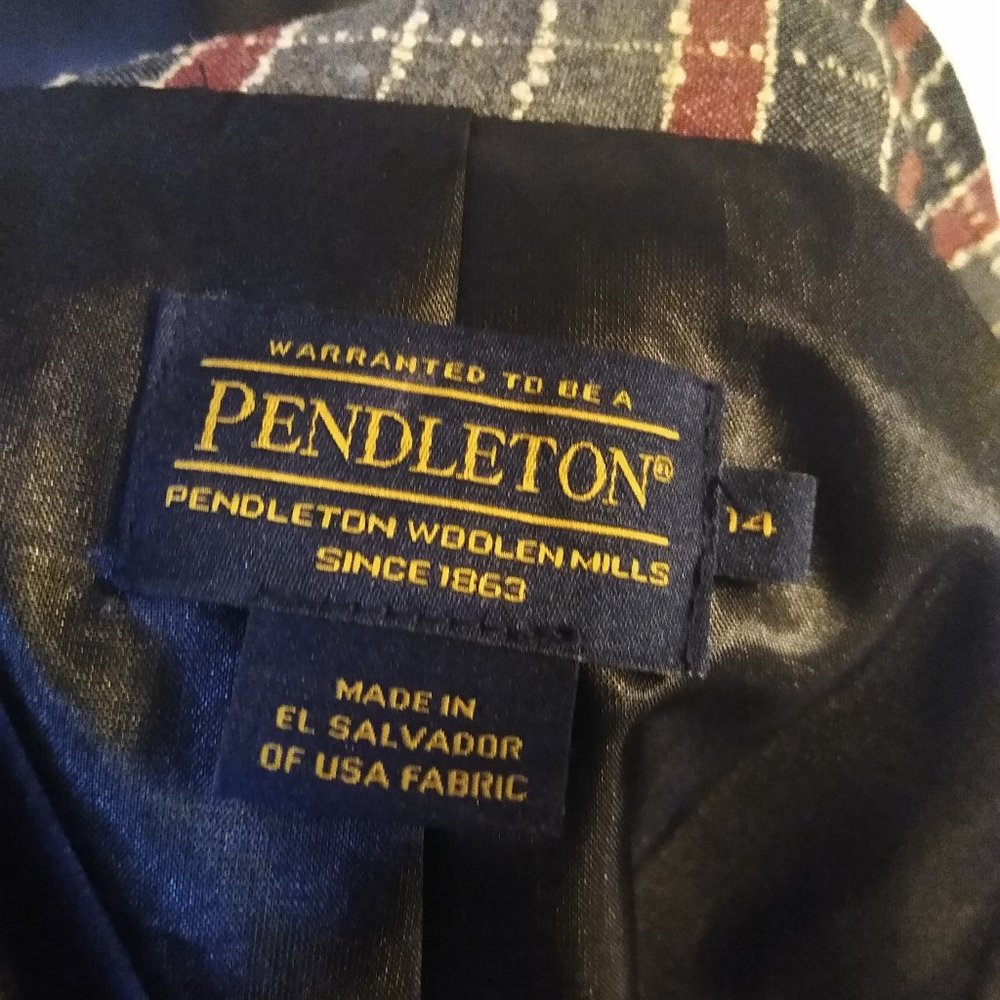 Pendleton Black, Red & Gray Blazer - image 6